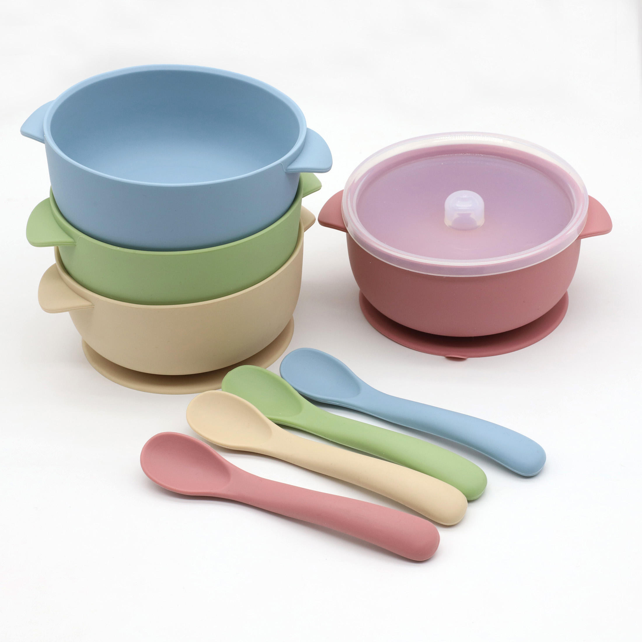 Baby Food Jars With Lids - 3pcs Silicone Bowl with Lid, Food