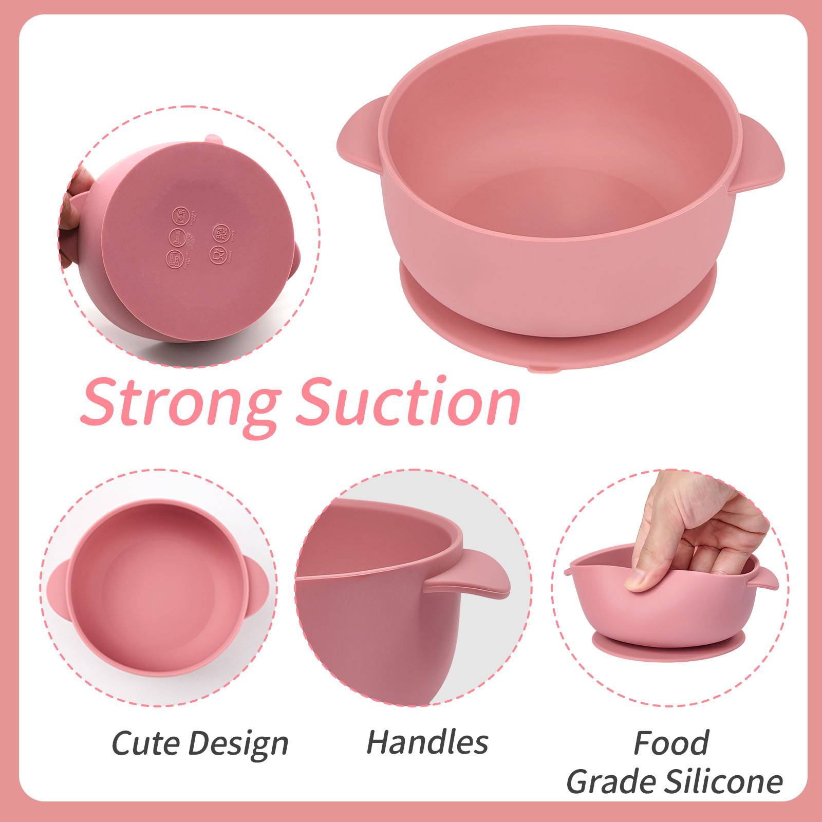 3pcs Silicone Bowl with Lid, F - Baby Food Jars With Lids review and price
